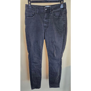 ONETEASPOON Black Skinny Jeans Size 28 with Gold Patch